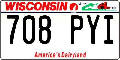 WI license plate 708PYI