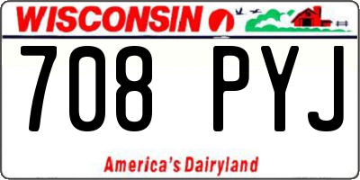 WI license plate 708PYJ