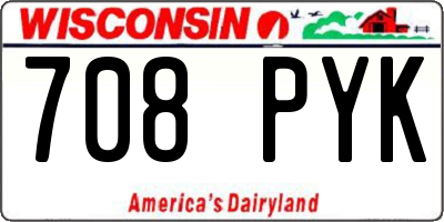 WI license plate 708PYK