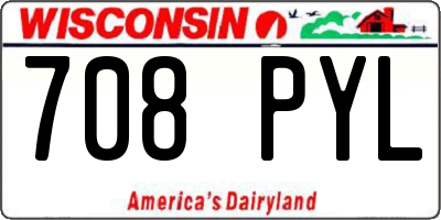 WI license plate 708PYL