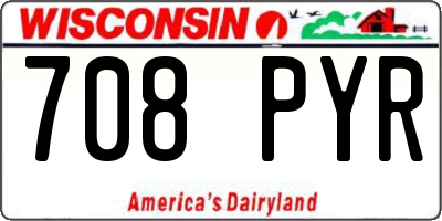 WI license plate 708PYR