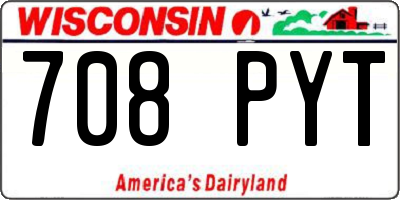 WI license plate 708PYT