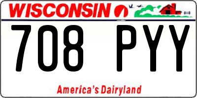 WI license plate 708PYY