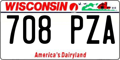 WI license plate 708PZA