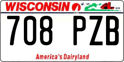 WI license plate 708PZB