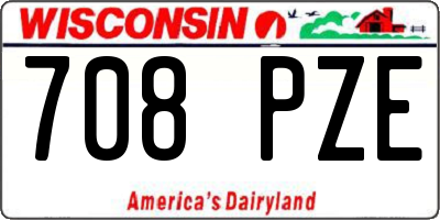 WI license plate 708PZE