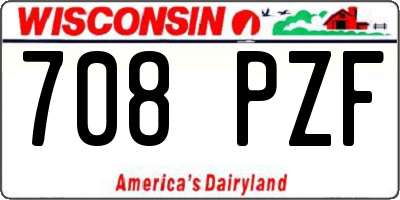 WI license plate 708PZF