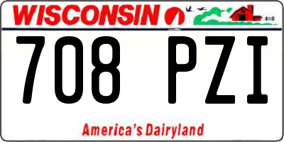 WI license plate 708PZI