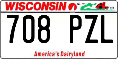 WI license plate 708PZL
