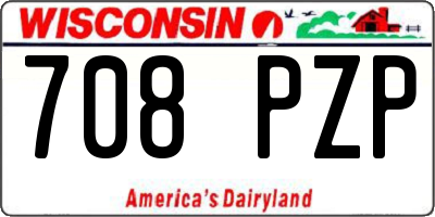 WI license plate 708PZP