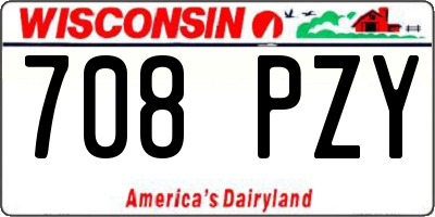 WI license plate 708PZY