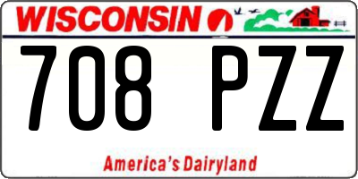 WI license plate 708PZZ