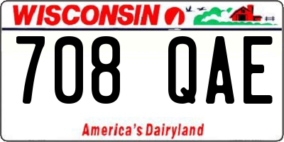 WI license plate 708QAE