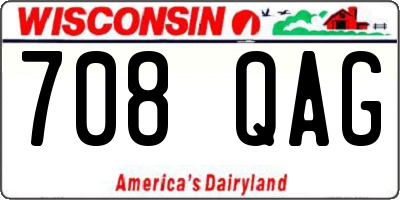 WI license plate 708QAG