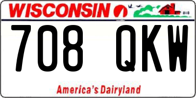 WI license plate 708QKW