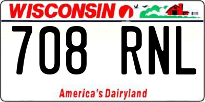 WI license plate 708RNL