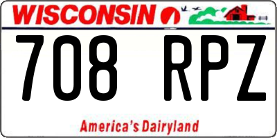 WI license plate 708RPZ