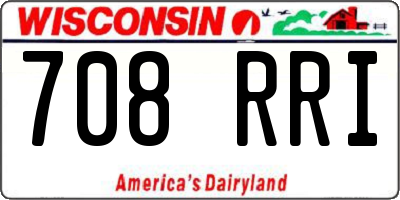 WI license plate 708RRI