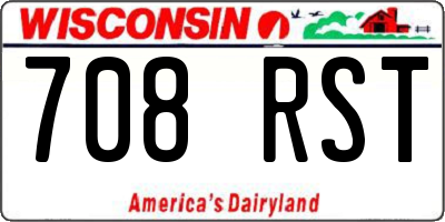 WI license plate 708RST