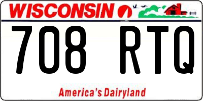WI license plate 708RTQ