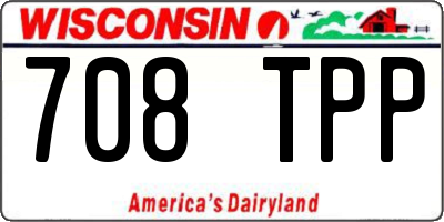 WI license plate 708TPP