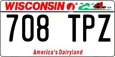 WI license plate 708TPZ
