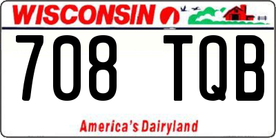 WI license plate 708TQB
