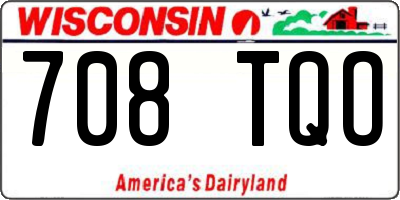 WI license plate 708TQO