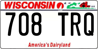 WI license plate 708TRQ