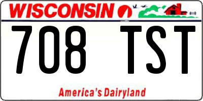 WI license plate 708TST