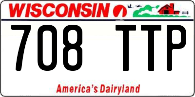 WI license plate 708TTP