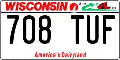 WI license plate 708TUF