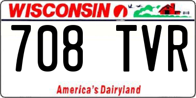 WI license plate 708TVR