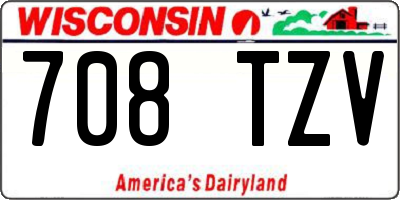 WI license plate 708TZV