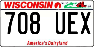 WI license plate 708UEX