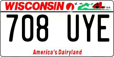 WI license plate 708UYE