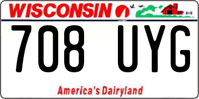 WI license plate 708UYG