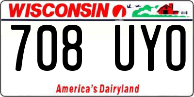 WI license plate 708UYO