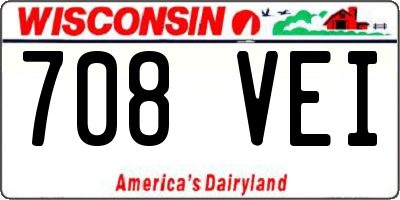 WI license plate 708VEI