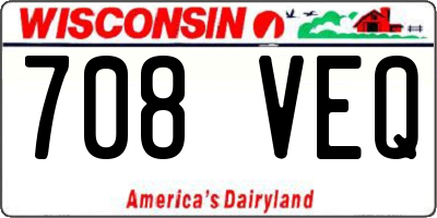 WI license plate 708VEQ