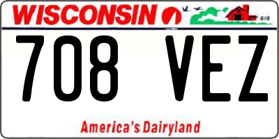 WI license plate 708VEZ