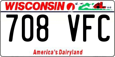 WI license plate 708VFC