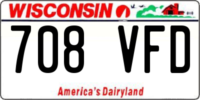 WI license plate 708VFD