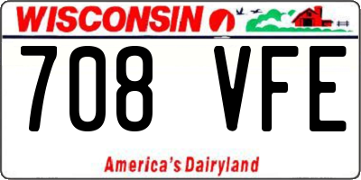WI license plate 708VFE