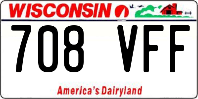 WI license plate 708VFF