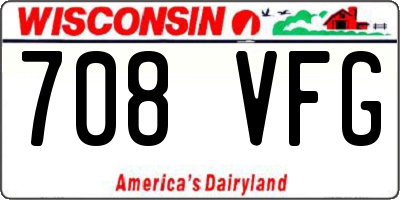 WI license plate 708VFG