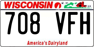 WI license plate 708VFH