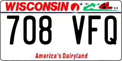 WI license plate 708VFQ