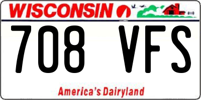 WI license plate 708VFS