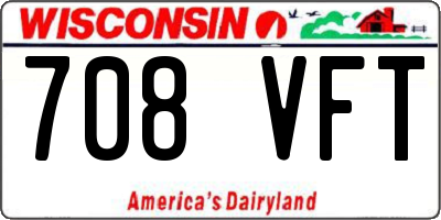 WI license plate 708VFT